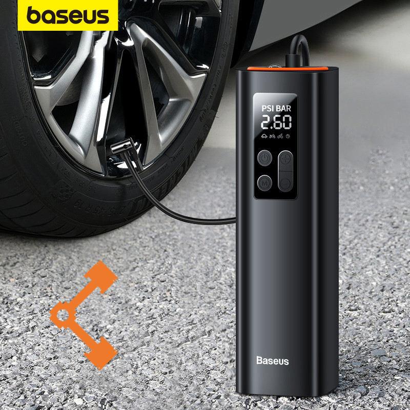 Baseus-minicompresor de aire para coche, inflador de neumáticos portátil de 12V y 150PSI, bomba inflable Digital inteligente para coche, bicicleta, barco